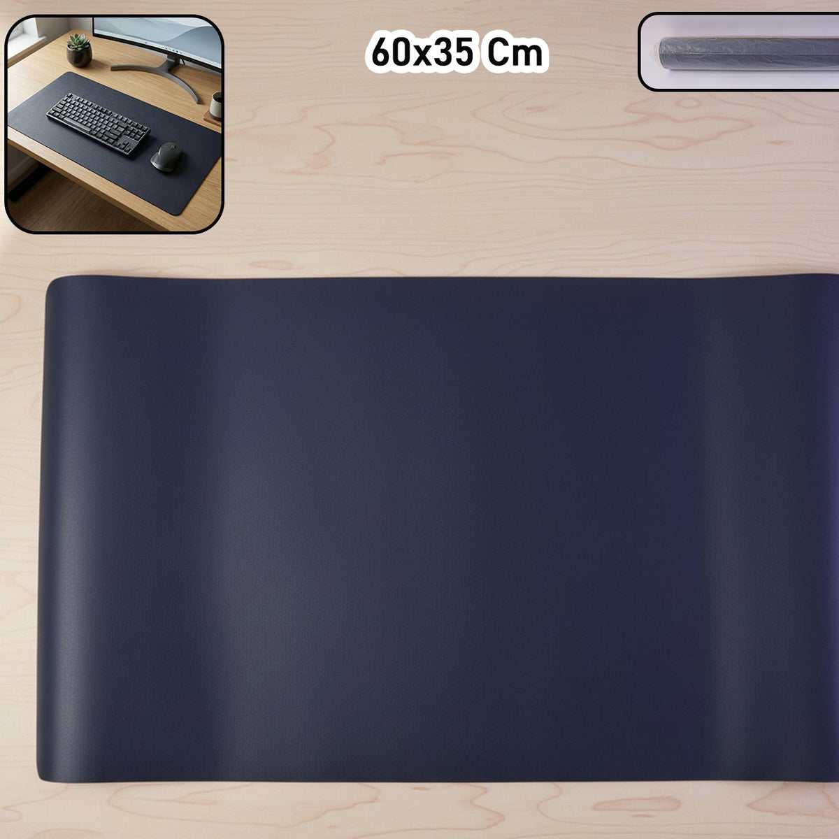 Large Desk Mat 60x35 Cm - Extended Mouse Pad for Office & Gaming - Great Price - Image 1