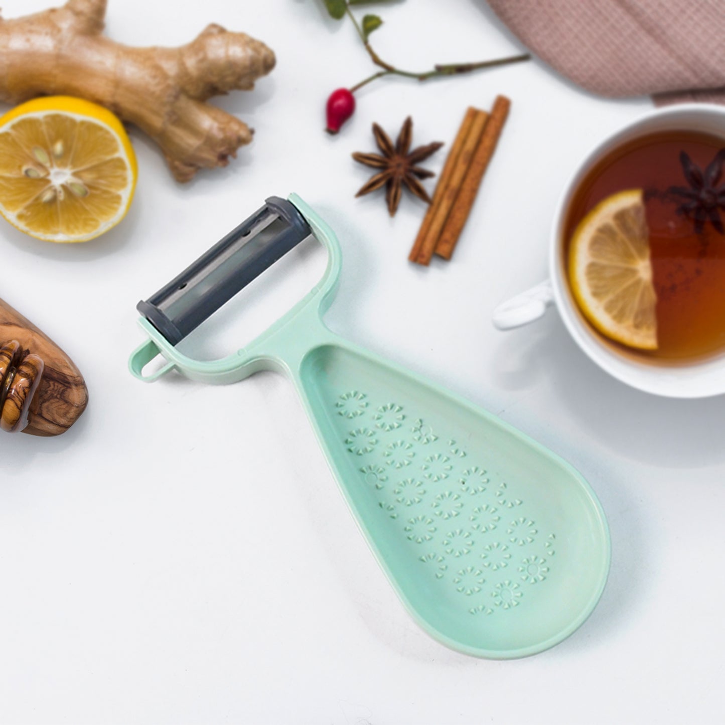 Apex Multipurpose Ginger Peeler With Stainless Steel Dual Blade - Happy Price - Image 3