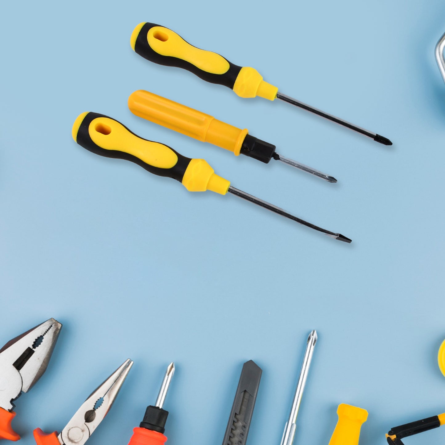 7 Pcs Hand Tool Kit And Magnetic Wristband For Holding Screws Bolts Drill Bits - Happy Price - Image 3