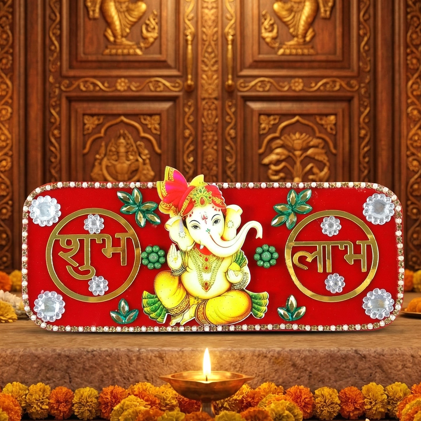 Decorative Shubh Labh Door Hanging with Lord Ganesha - 1 Pc - Great Price - Image 2