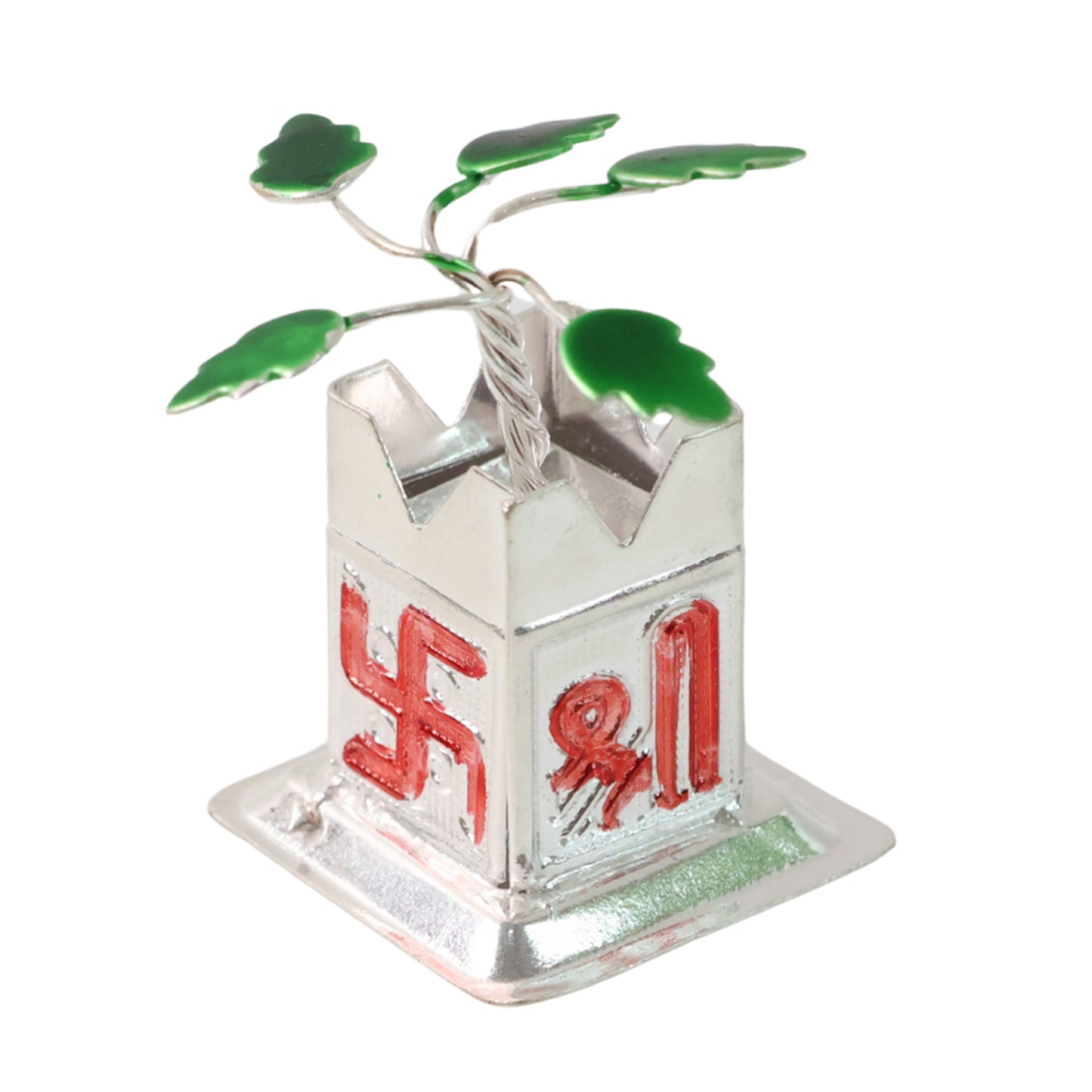Miniature Tulsi Plant Idol with Kalash Base - 1 Pc - Happy Price - Image 2