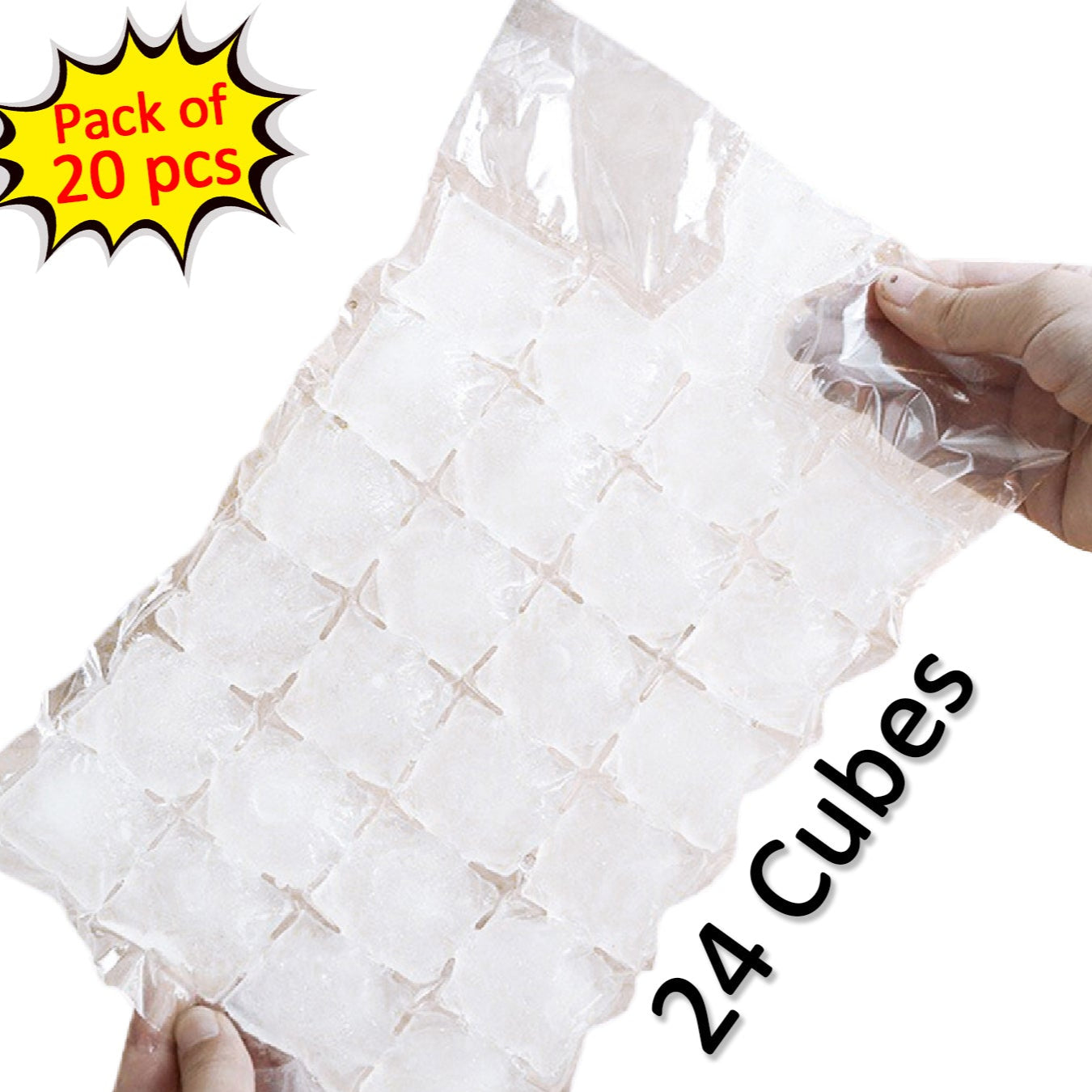 Disposable Ice Cube Bags Stackable Easy Release Ice Cube Mold Trays Self-seal Freezing Makercold Ice Pack Cooler Bag For Cocktail Food Wine - Happy Price - Image 1