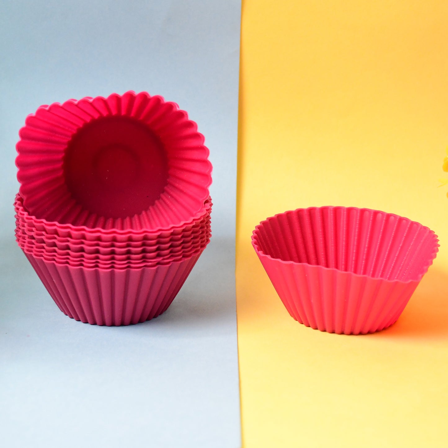 Silicone Cup Cake Mould (10 Pcs Set) - Happy Price - Image 6