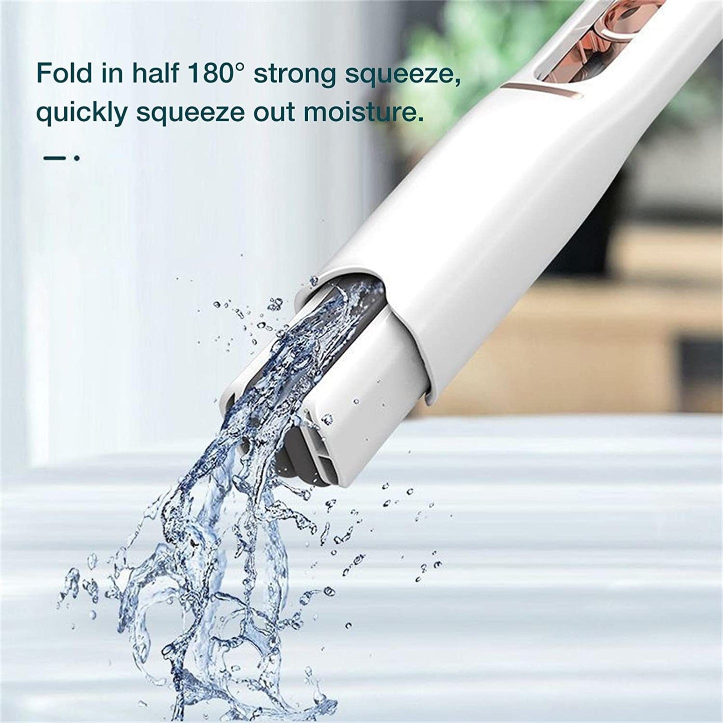 Portable Self-squeeze Short Mop Mini Hand Wash-free Strong Absorbent Mop With 1 Cotton Head Cleaning Sponge For Bathroom Kitchens Table - Happy Price - Image 5
