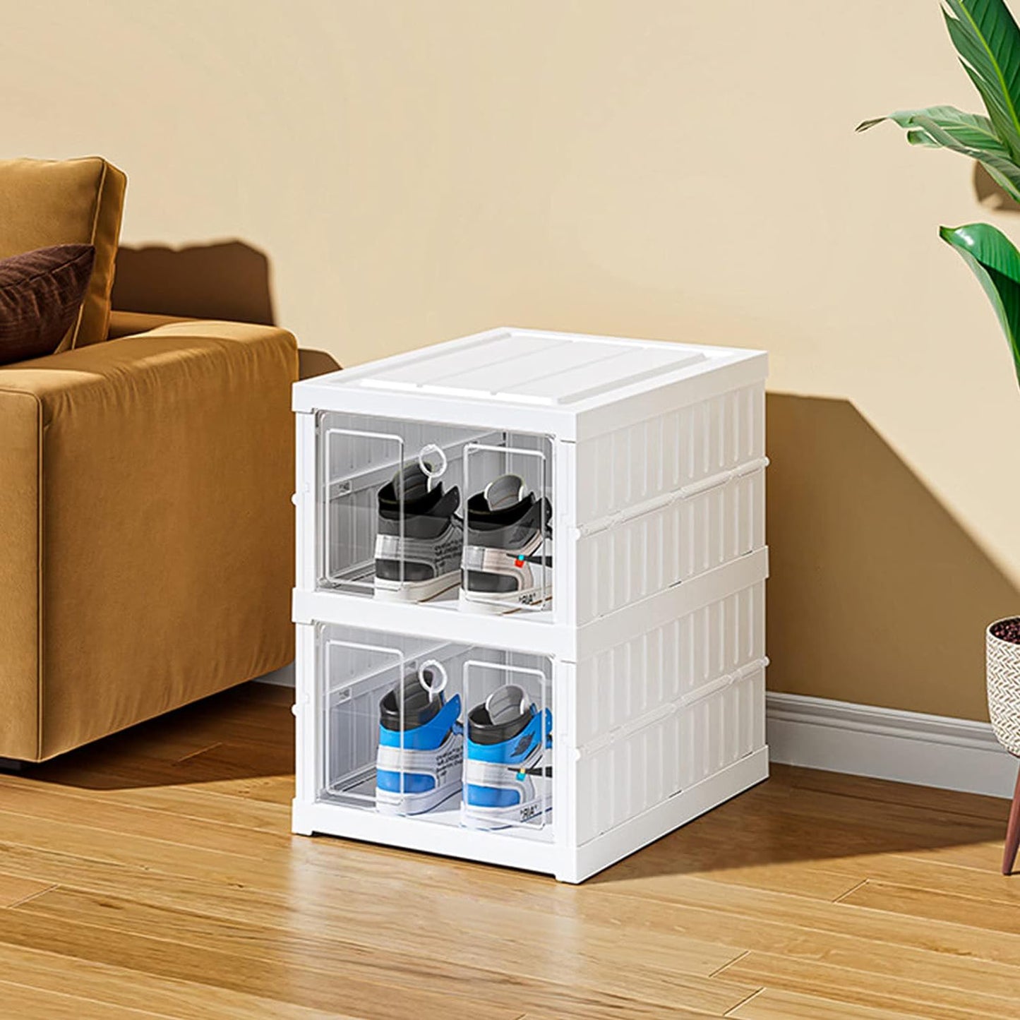 Stackable Multifunctional Storage For Clothes Foldable Drawer Shelf Basket Utility Cart Rack Storage Organizer Cart For Kitchen Pantry Closet Bedroom Bathroom Laundry (2 Layer 1 Pc) - Happy Price - Image 6