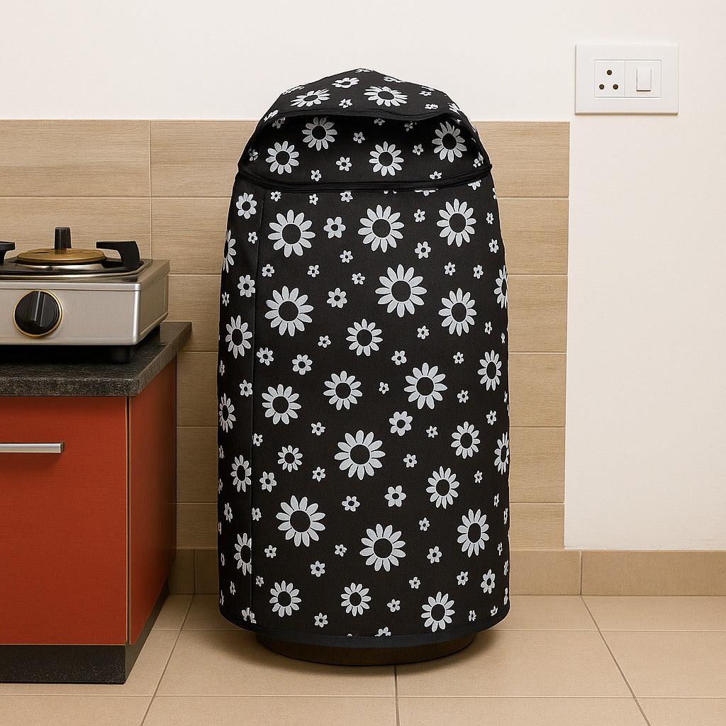 Floral Print LPG Cylinder Cover (60 x 53 cm, 1 Pc) - Waterproof & Dustproof - Happy Price - Image 2