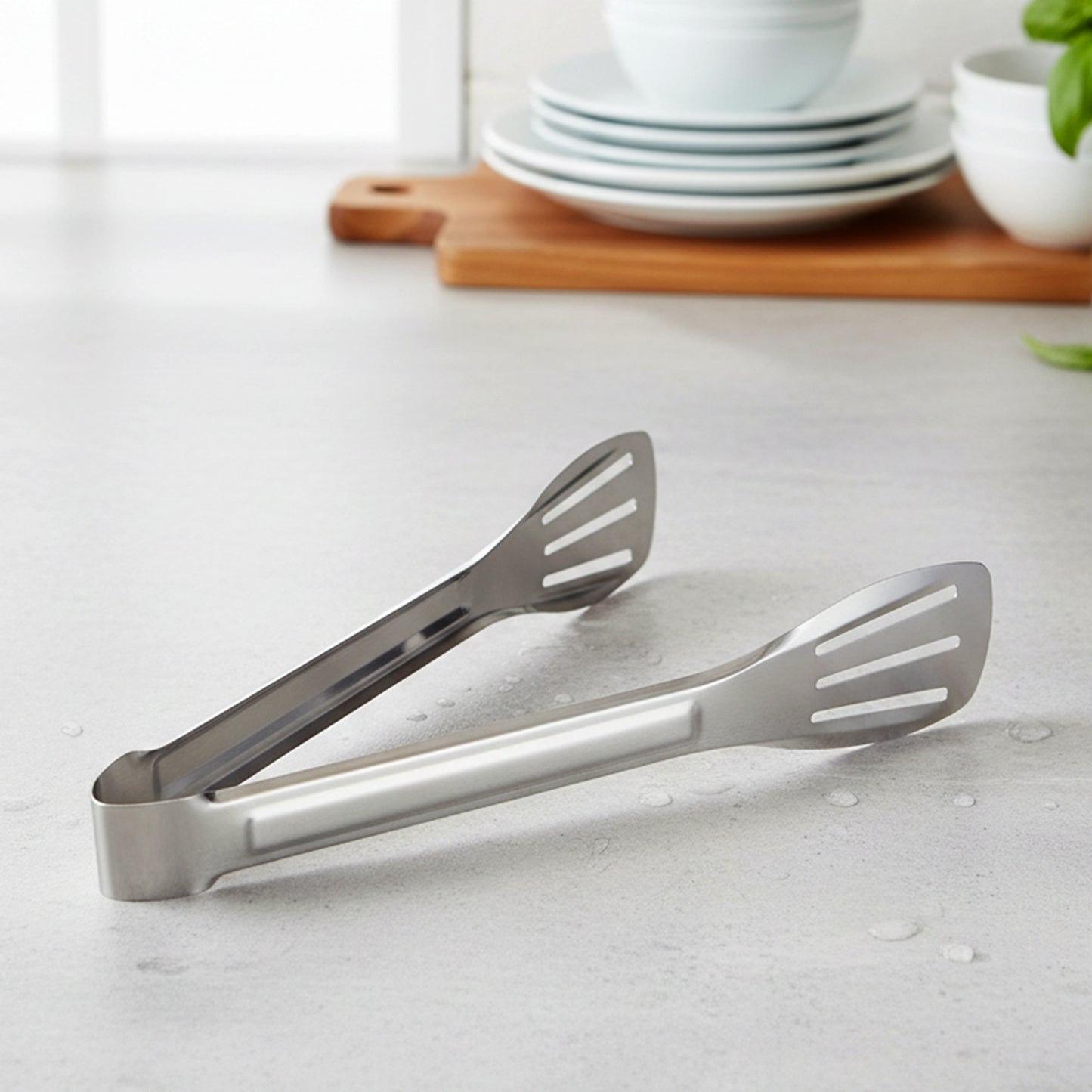 Stainless Steel Kitchen Serving Tongs - 1 Piece - Happy Price - Image 3