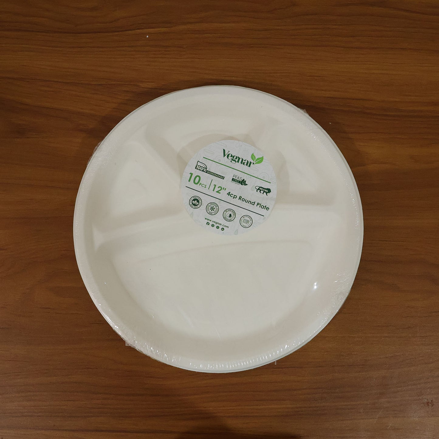 10 Pc Disposable 4-Compartment Meal Plates for Parties & Events - Happy Price - Image 7