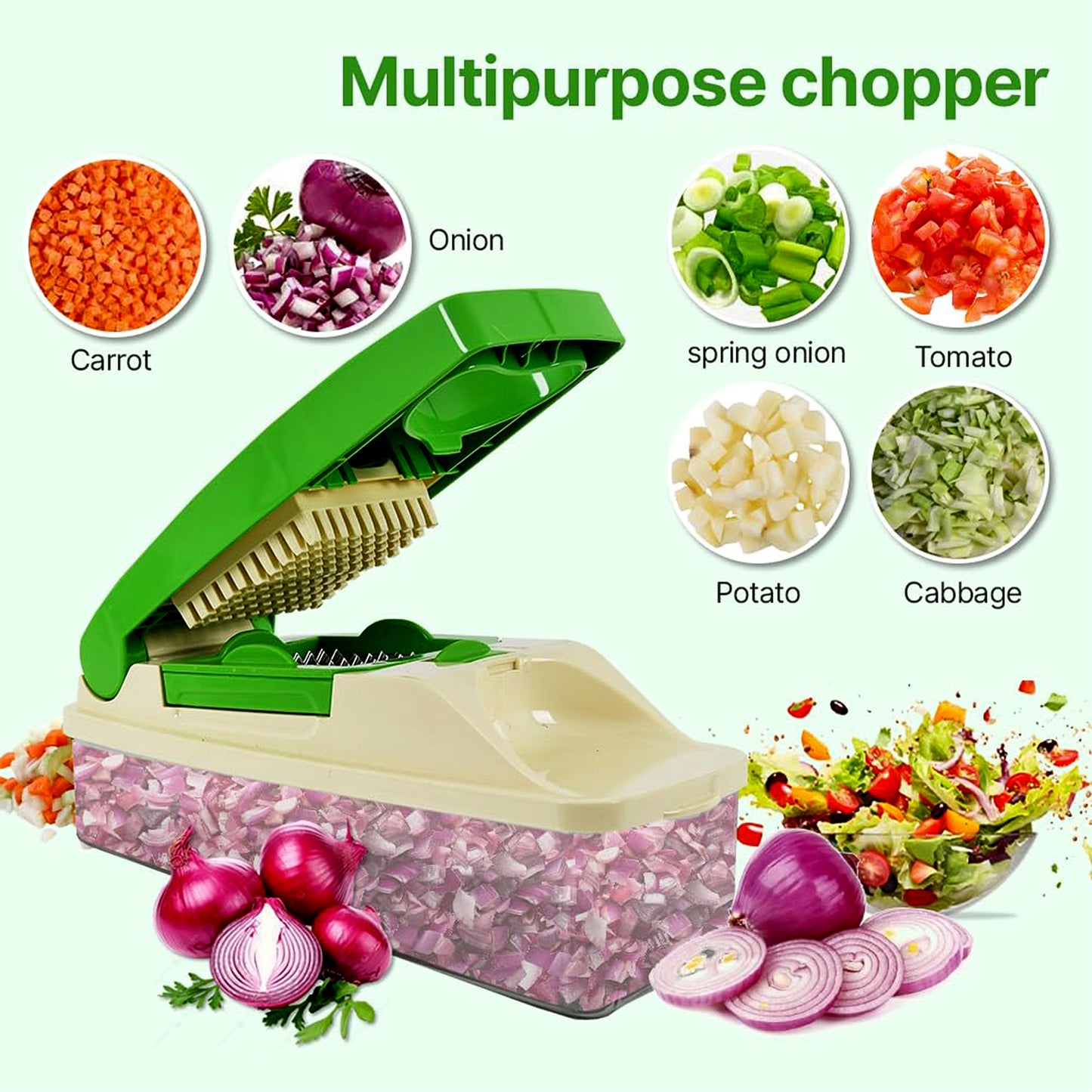 Supermom Quick Nicer Dicer Multipurpose Vegetable Fruit Chopper - Happy Price - Image 7