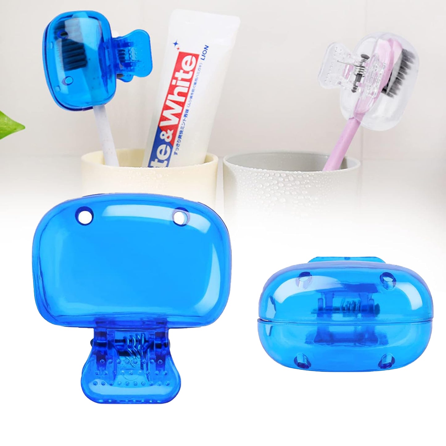 Plastic Toothbrush Head Cover Cap (1 Pc) - Happy Price - Image 2