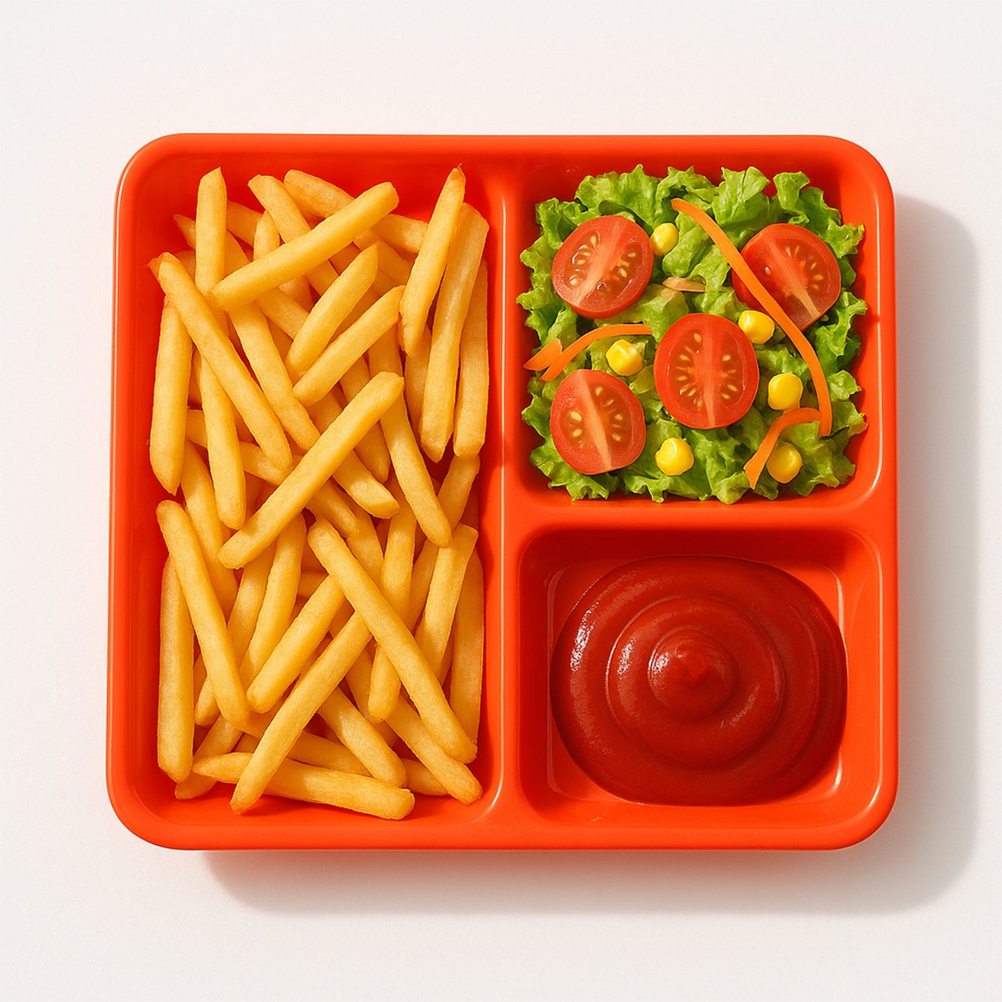 Plastic 3-Compartment Serving Tray Plate - 1 Pc - Happy Price - Image 5