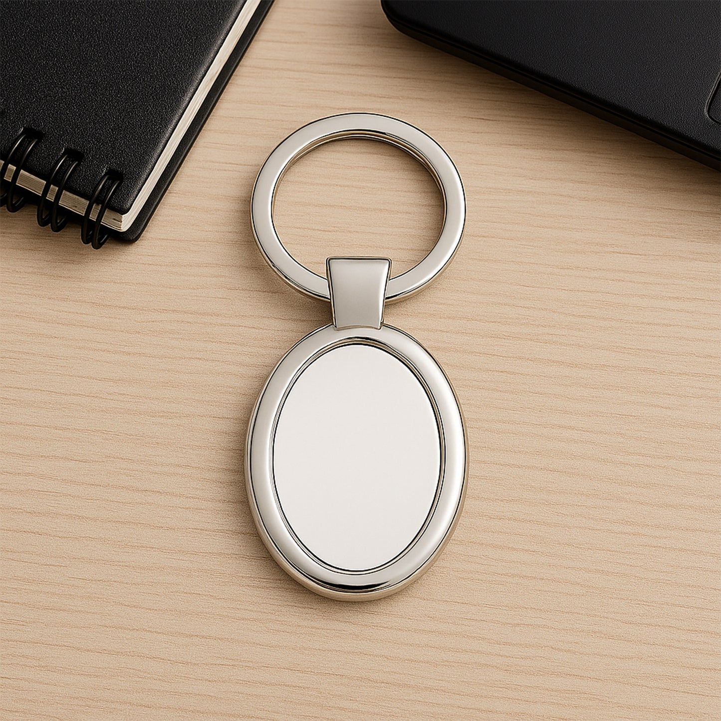 Elegant Oval Shape Metal Keychain For Personal Use - Happy Price - Image 7