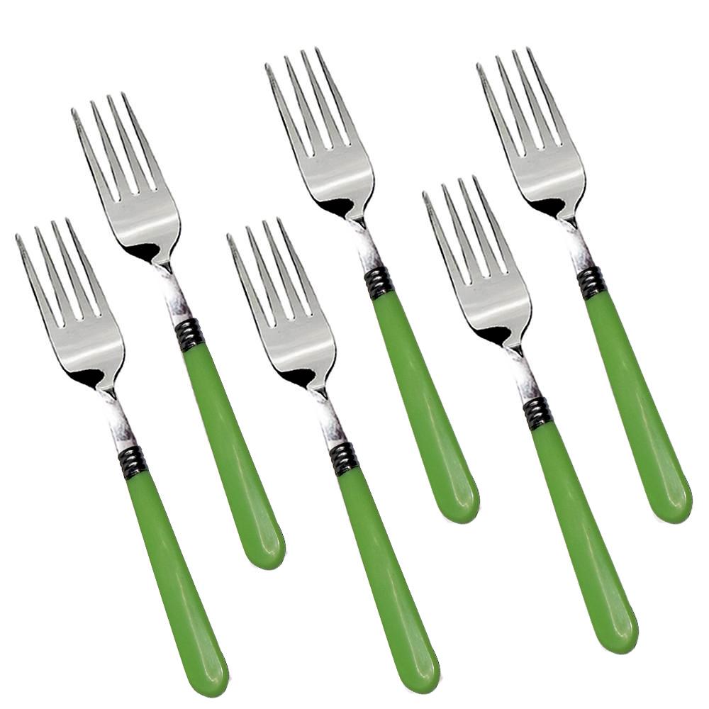Stainless Steel Forks With Comfortable Grip Dining Fork Set Of 6 Pcs - Happy Price - Image 3