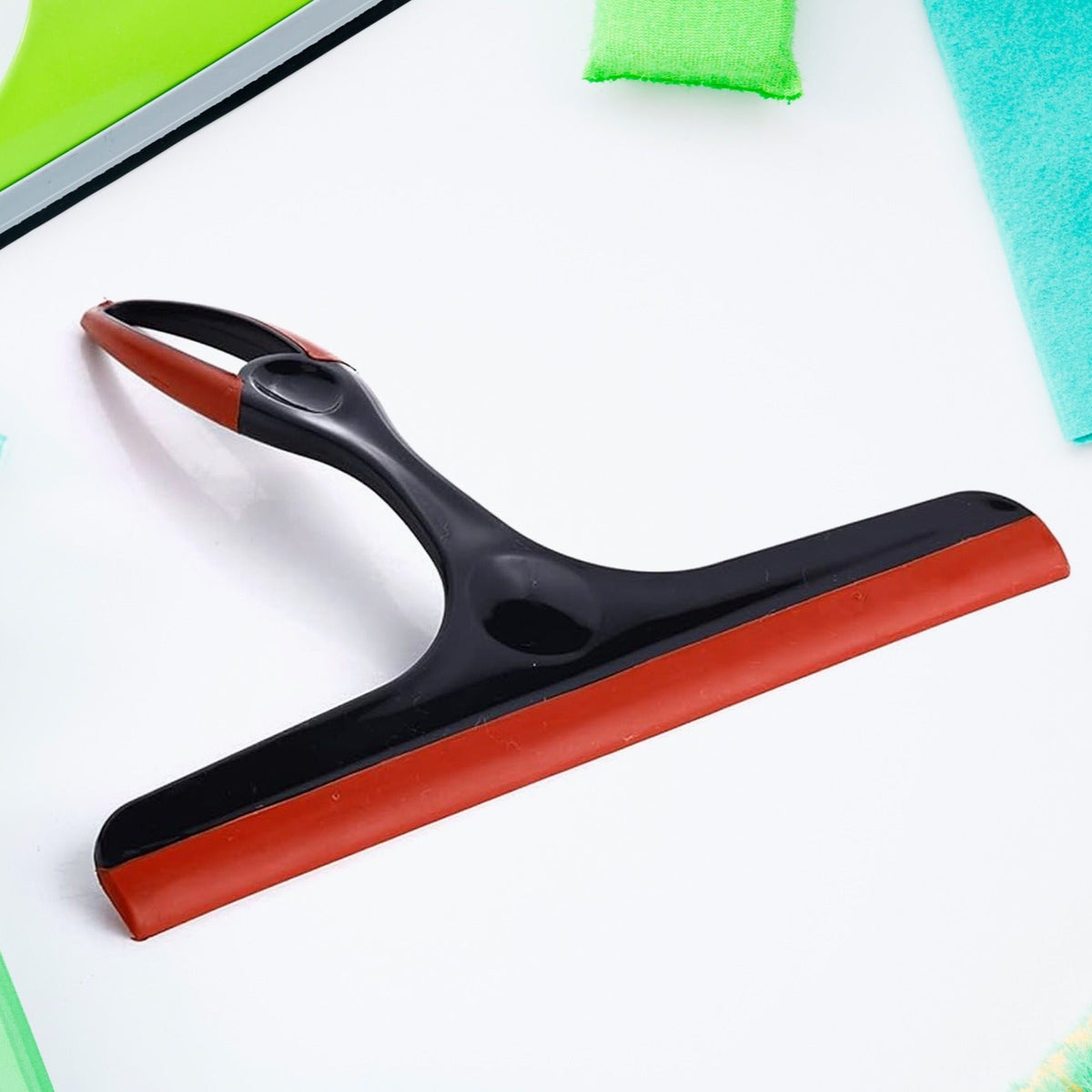 Plastic Kitchen Wiper Ideal For Kitchen Platform Windows Glass Car Windshield Silicone Head Multicolor Pack Of 1 Pc - Happy Price - Image 1