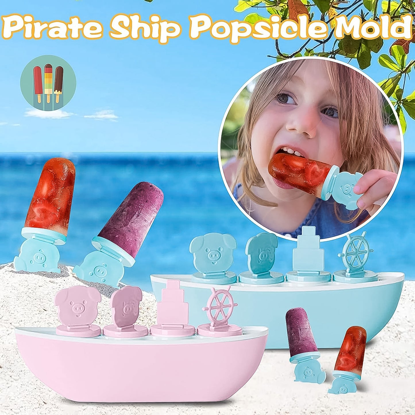 Creative Boat-shaped Ice Cream Mould With Cute Piggy - Happy Price - Image 5