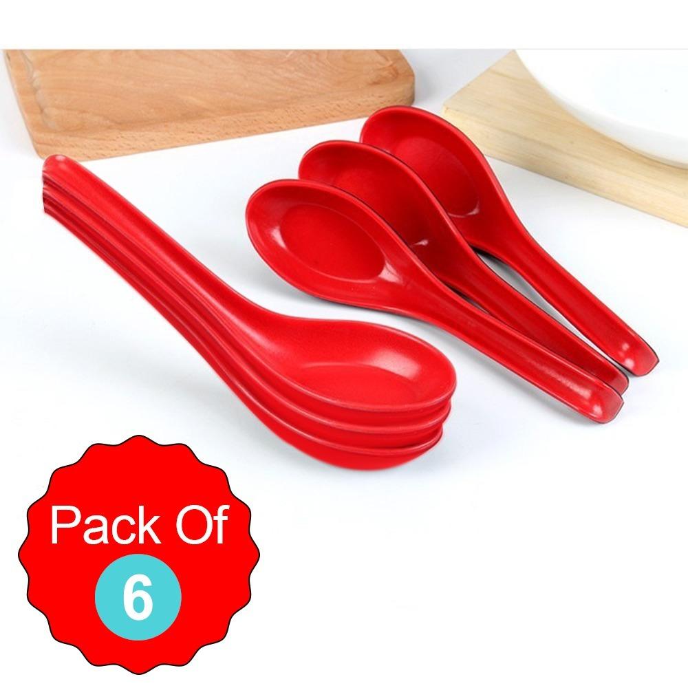 Microwave Safe Unbreakable Colorful Soupdessert Spoons Food Grade Set Of 6 Pcs - Happy Price - Image 4