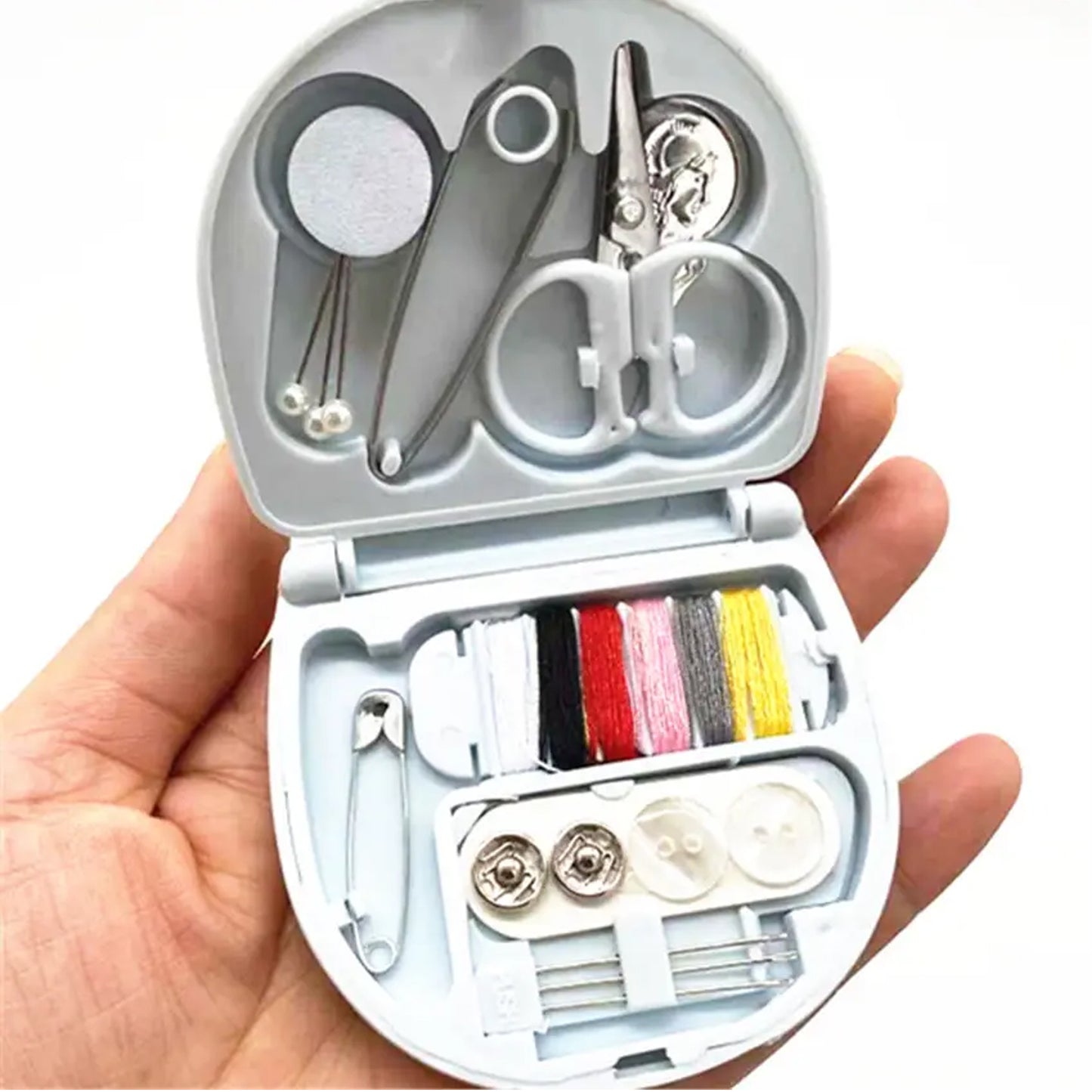 Mini Travel Sewing Kit Diy Sewing Portable Sewing Tool Kits Plastic Sewing Kit Box Beginner Friendly Emergency Sewing Repair Kit With Threads Scissors Hand Sewing Needles - Happy Price - Image 3