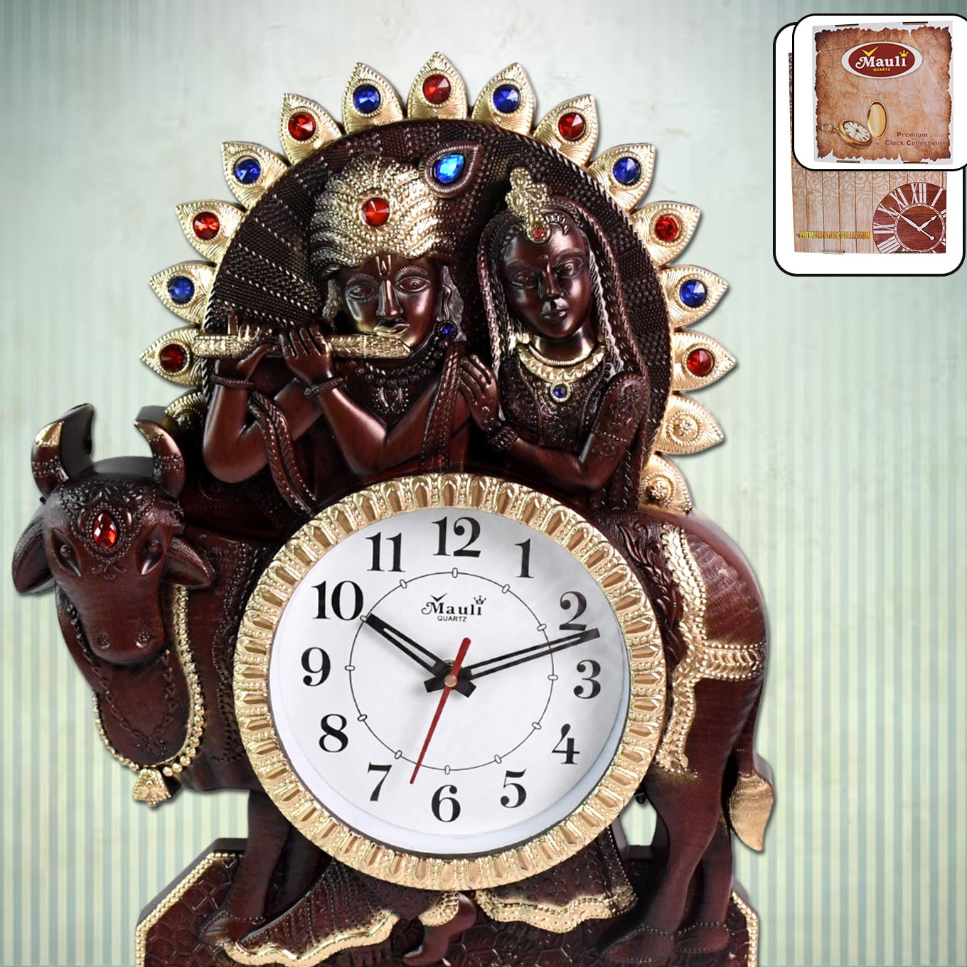 Stylish Radha Krishna Analog Wall Clock for Home & Office - Happy Price - Image 1