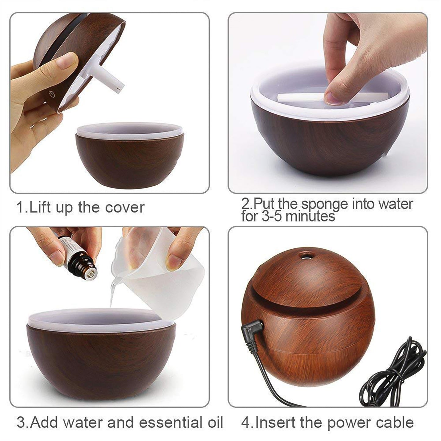 Ultrasonic Aromatherapy Humidifier Usb Desktop (130 Ml 1 Pc) - Happy Price - Image 3