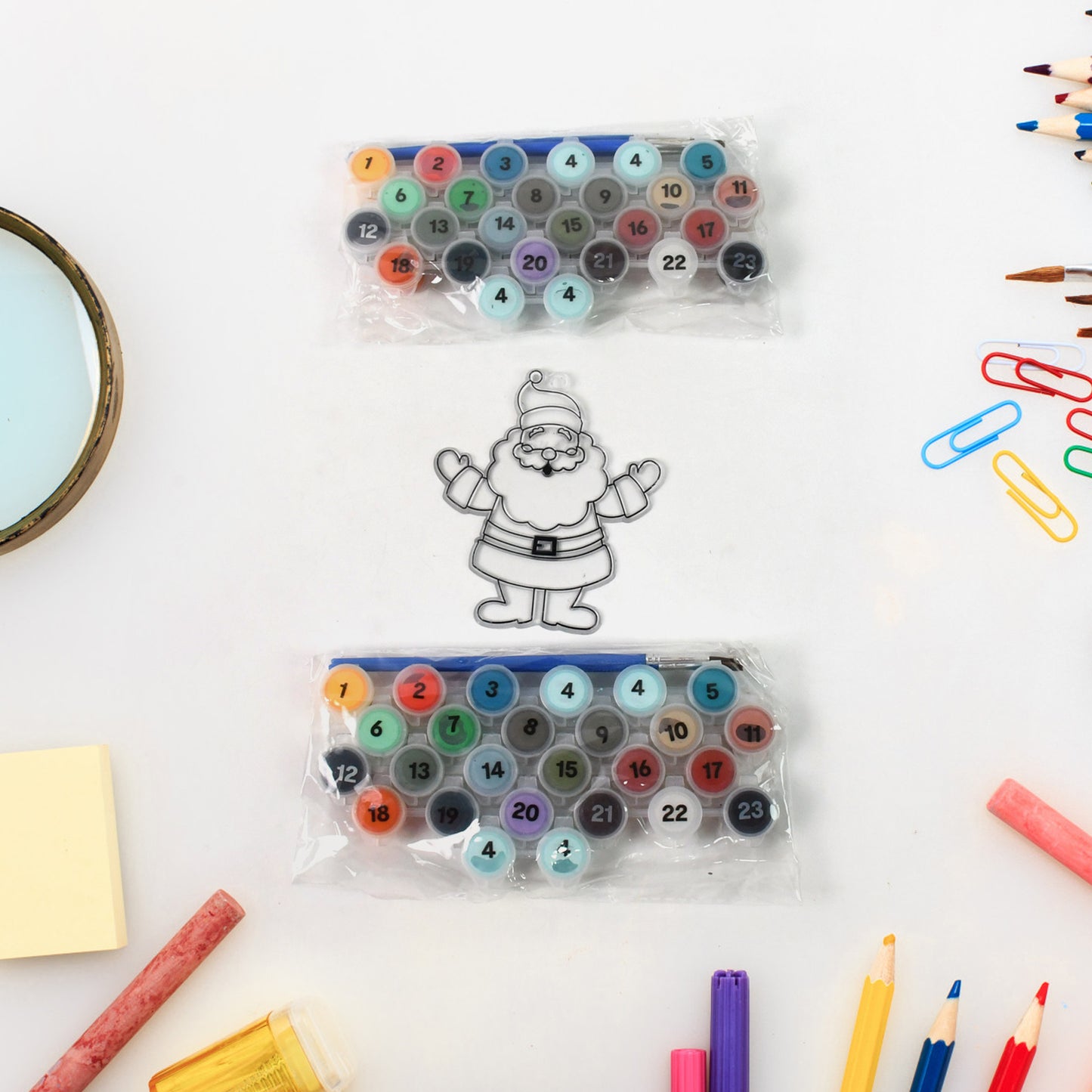 Paint By Number Kits 2 Set 24 Number Color 6 Paint Brushes (2 Set) - Happy Price - Image 3