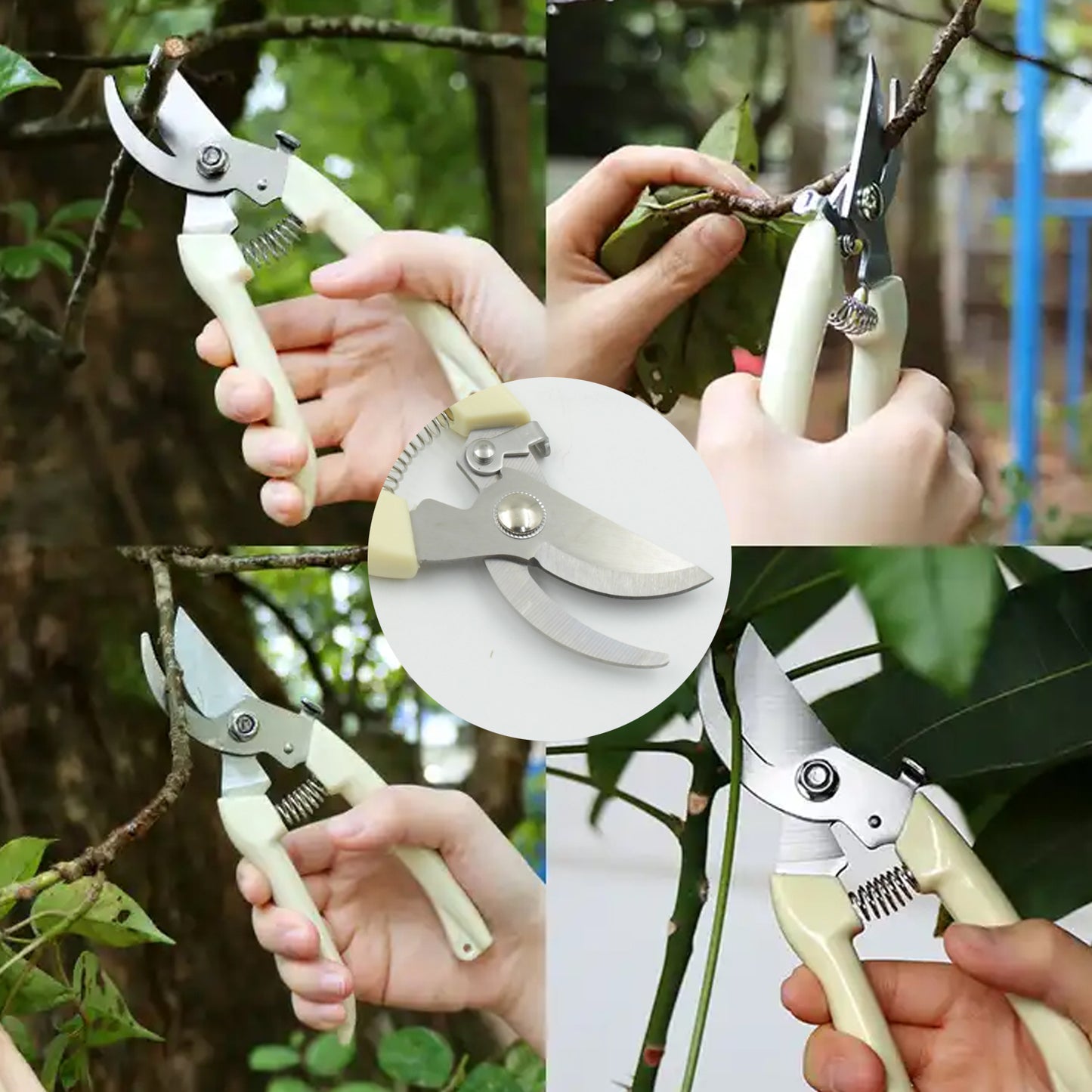 Stainless Steel Pruning Shears With Sharp Blades And Comfortable Handle - Durable Hand Pruner For Comfortable And Easy Cutting Heavy Duty Gardening Cutter Tool Plant Cutter For Home Garden Wood Bran (1 Pc) - Happy Price - Image 5