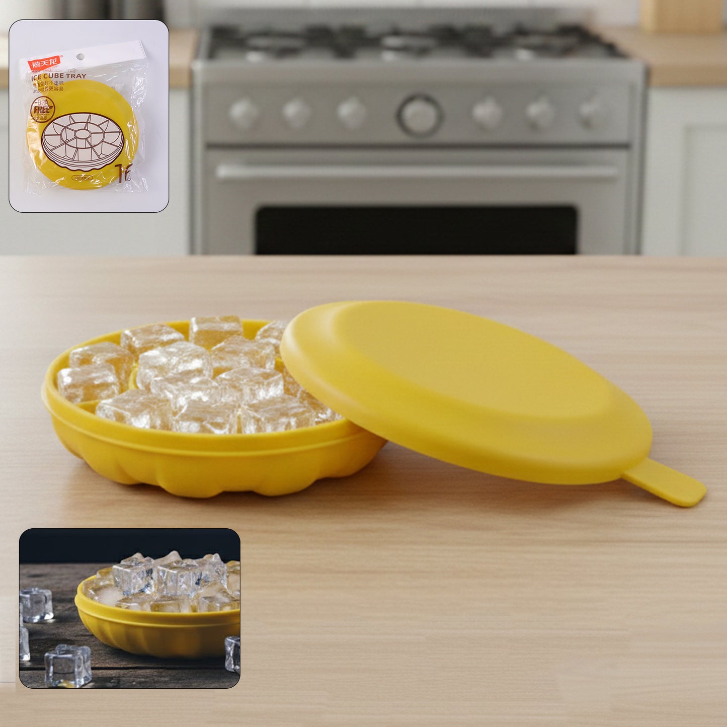 Round Ice Cube Tray with Lid - 1 Pc Easy Release Freezer Mold - Happy Price - Image 2