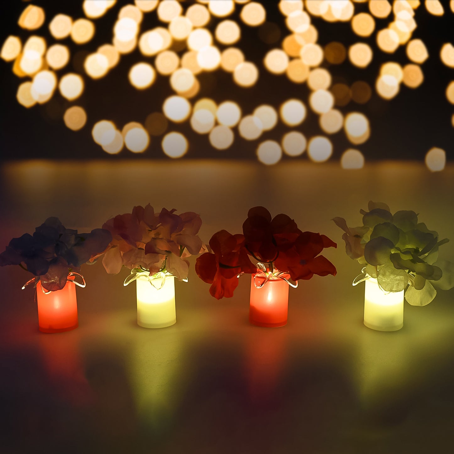 12 Pcs LED Artificial Flower Mood Lamp Set for Home Decor - Happy Price - Image 3