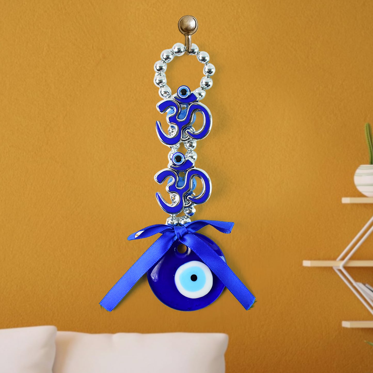 Decorative Double OM Evil Eye Hanging - Spiritual Protection Charm (1 Pc) - Great Price - Image 5
