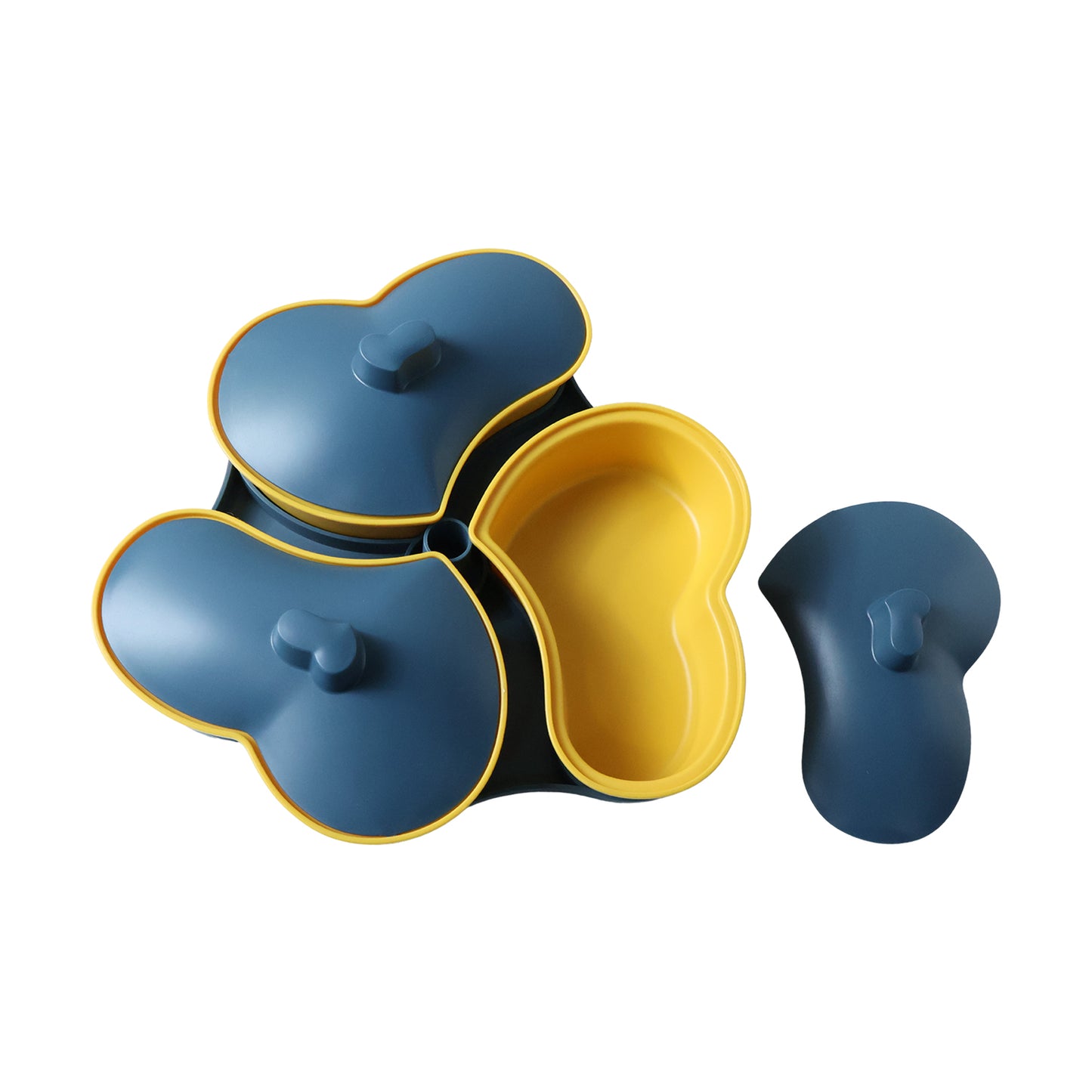 3 Section Snack Serving Tray with Lid - Dry Fruit & Candy Organizer (1 Pc) - Great Price - Image 4
