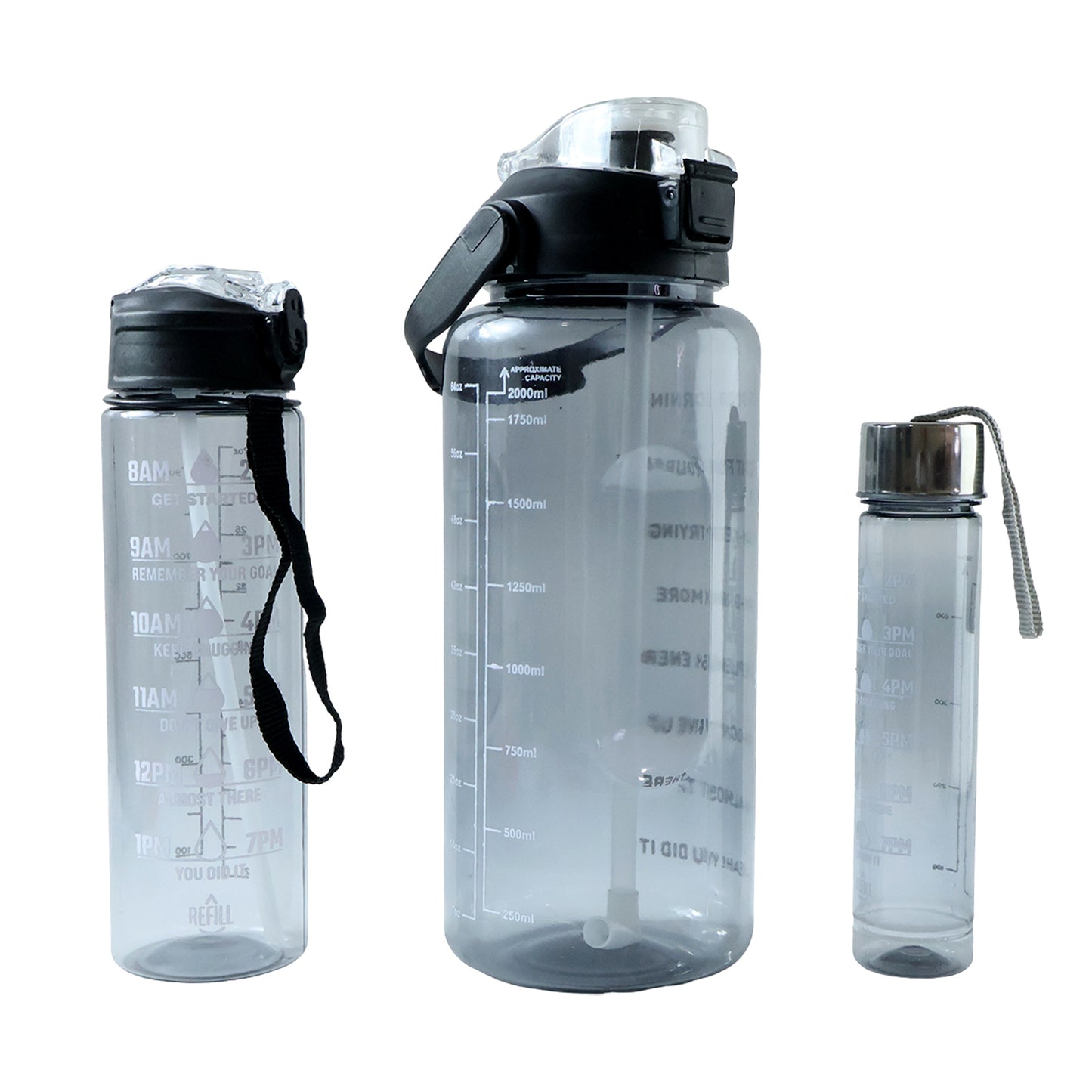 3-in-1 Multipurpose Water Bottle Set: 2000ml, 900ml, 500ml Combo Pack (3 Pc) - Happy Price - Image 4