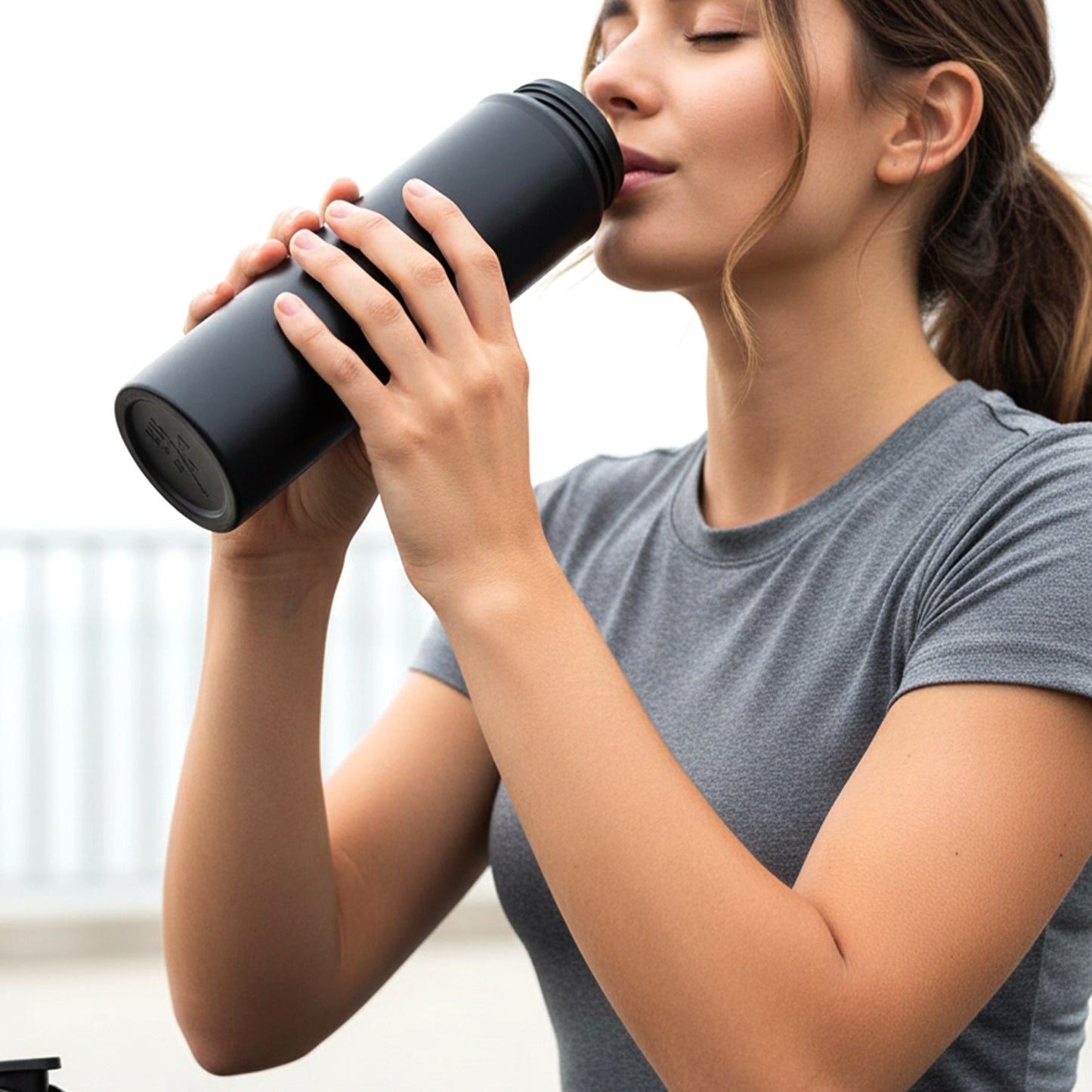 900 ML Stainless Steel Sports Water Bottle with Flip Top Lid - 1 Pc - Great Price - Image 5