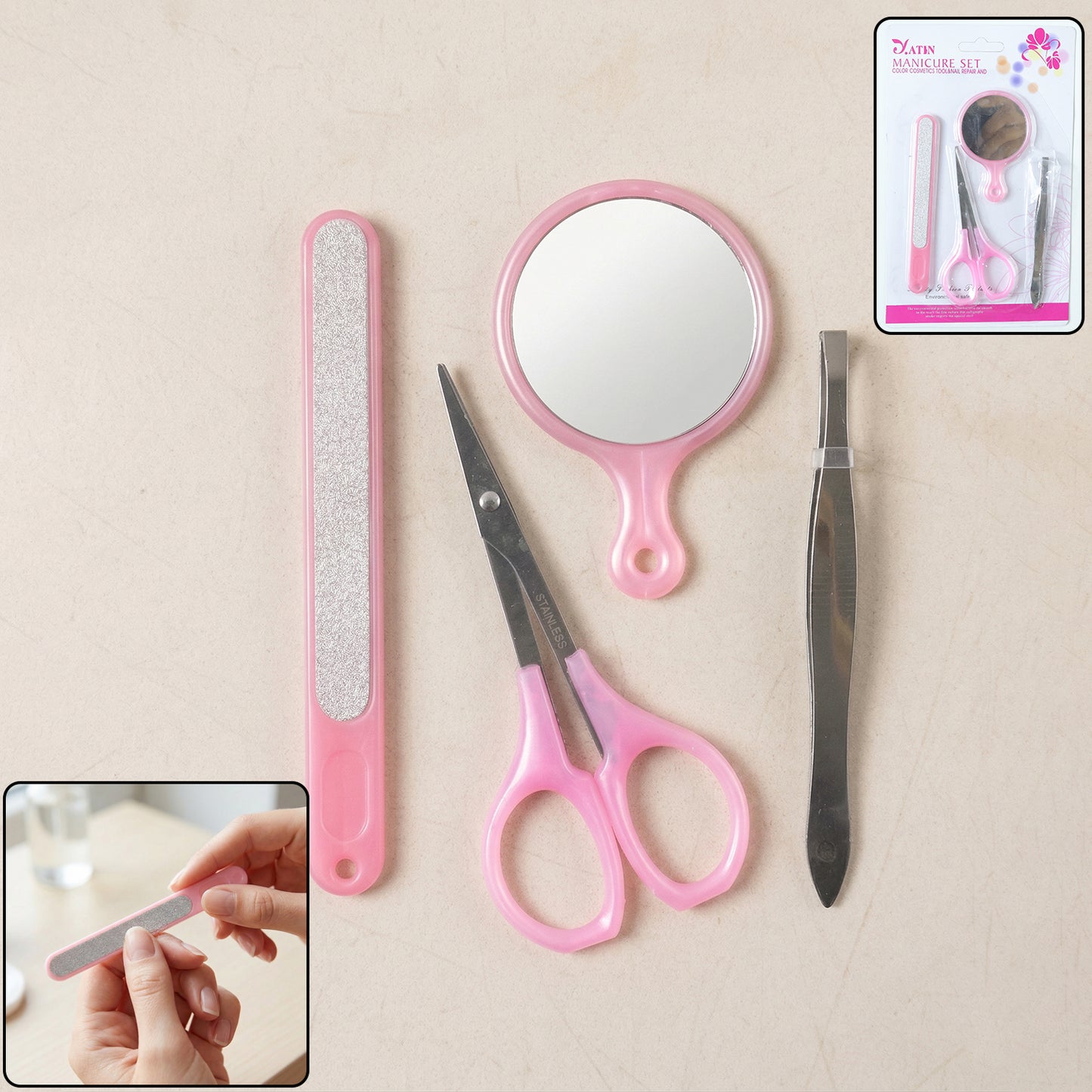 4 In 1 Manicure Pedicure Grooming Kit