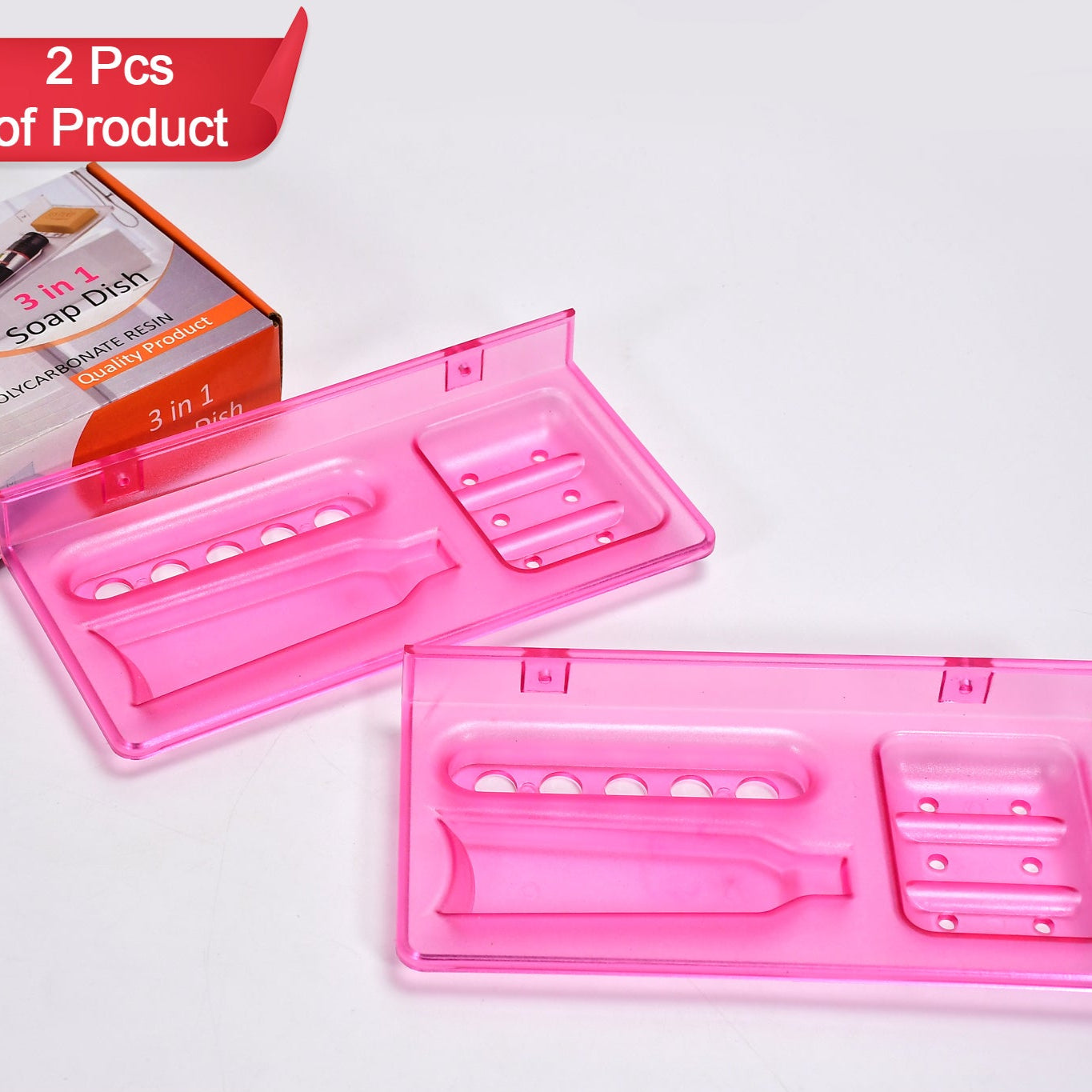 Shop A Wide Range Of Bathroom Ware Products From Pure Source India In This Pack There Coming 3in1 Glass Soap Dish Which Is Suitable To Use On Stand. - Happy Price - Image 1