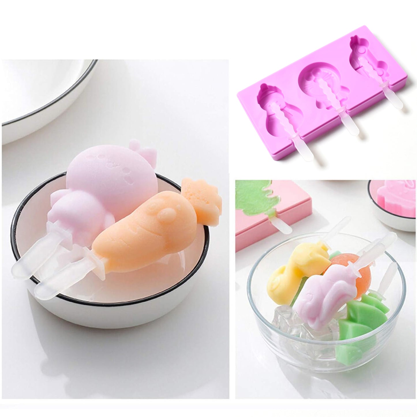 Silicone Popsicle Molds Reusable Ice Cream Molds With Sticks And Lids. A Must-have Popsicle Mold For Summer. - Happy Price - Image 2