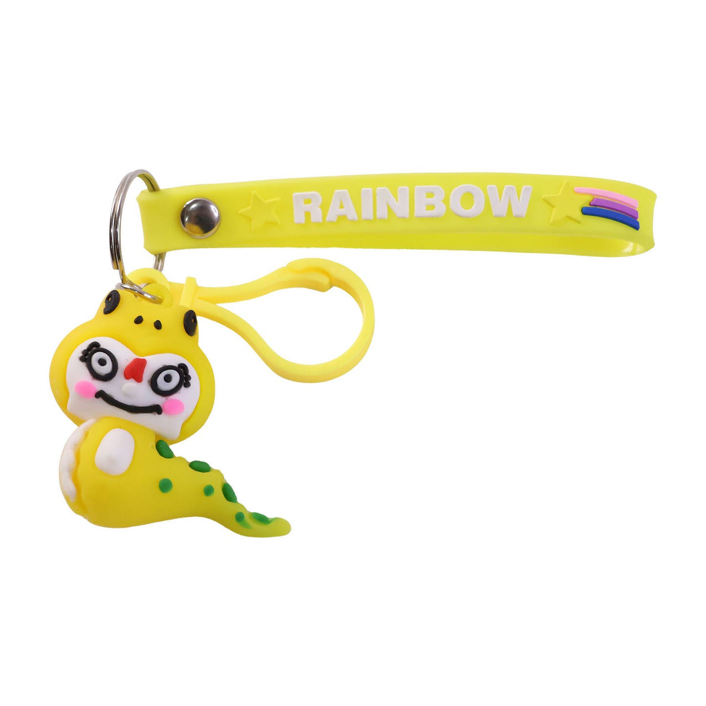 Cute Dinosaur Character Keychain with Rainbow Strap (1 Pc) - Happy Price - Image 4