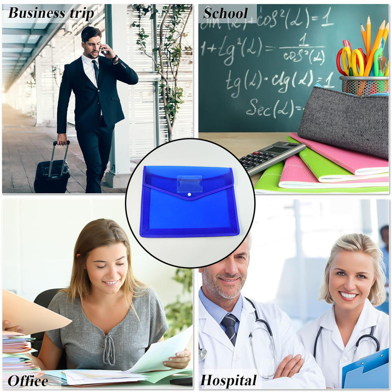 Transparent A4 Document Folder with Button Closure - 1 Pc Mix Color - Happy Price - Image 5