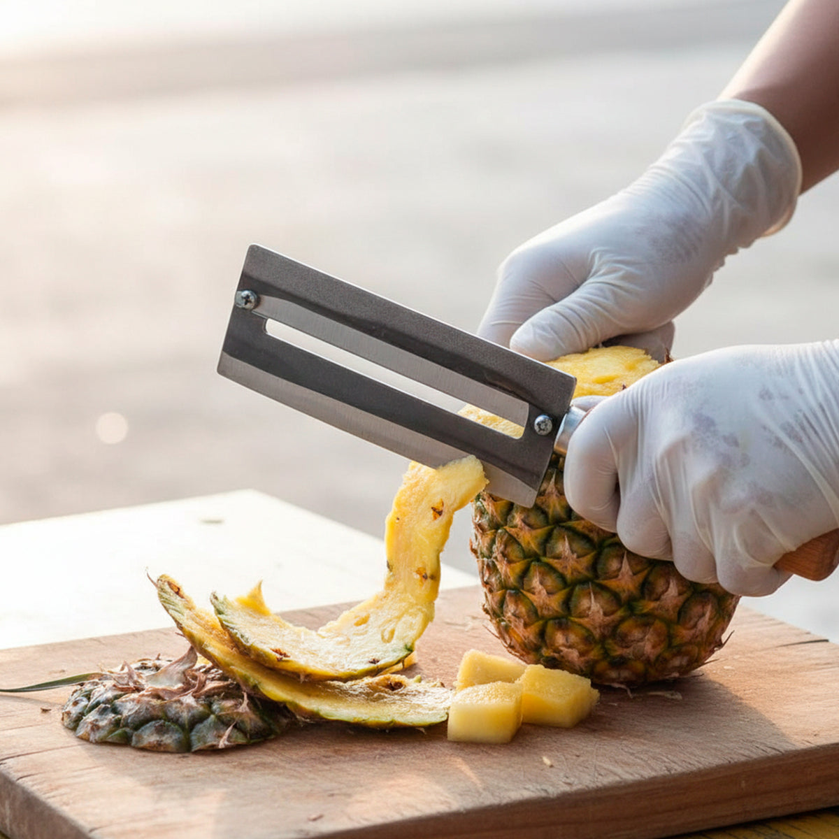 Durable Stainless Steel Vegetable Peeler with Wooden Handle - 1 Pc Kitchen Tool - Happy Price - Image 3