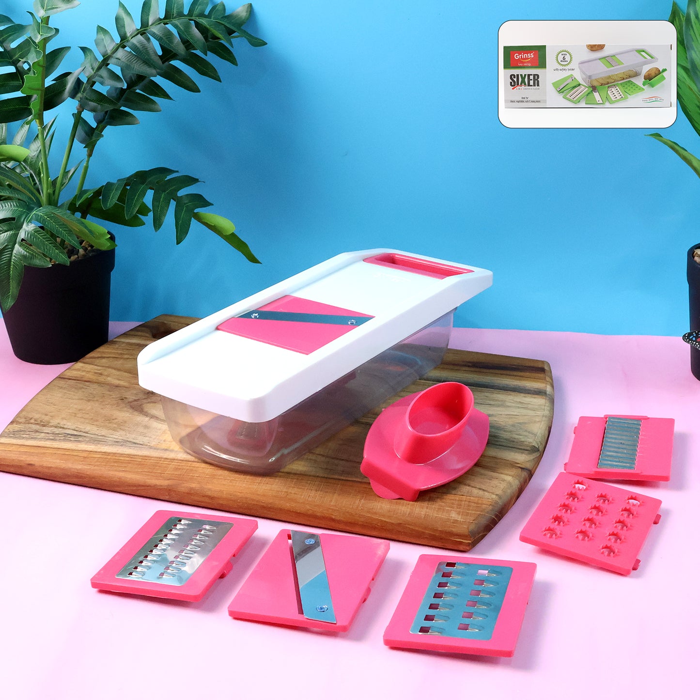 6-in-1 Vegetable Cutter and Grater Set with Container - Happy Price - Image 6