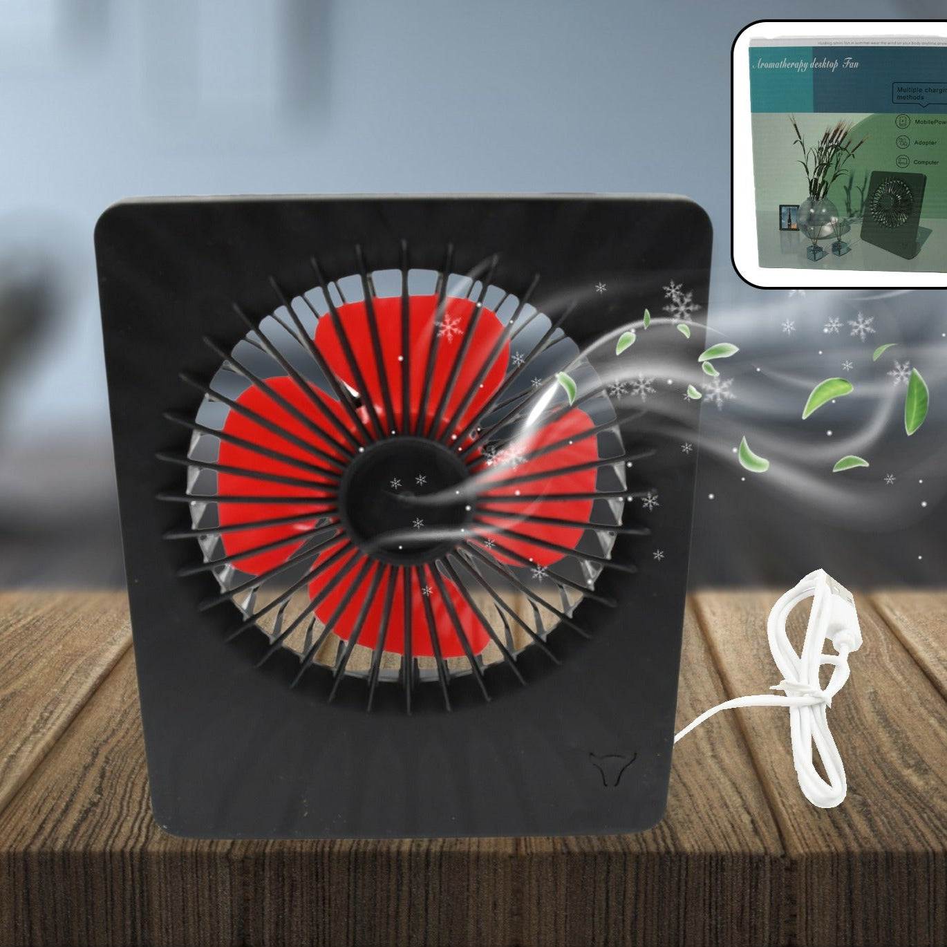 Portable Desk Fan Table Fan 1 Step Speed Setting Fan Personal Desk Fan Suitable For Office School Home Use - Happy Price - Image 1