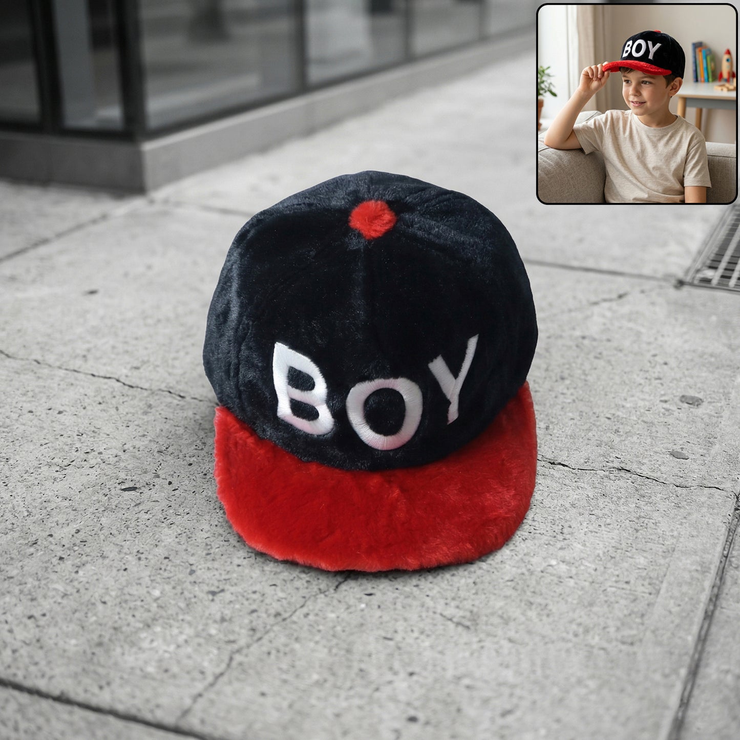 Boys Printed Fashion Cap (1 Pc) - Casual Letter Design Headwear - Great Price - Image 2
