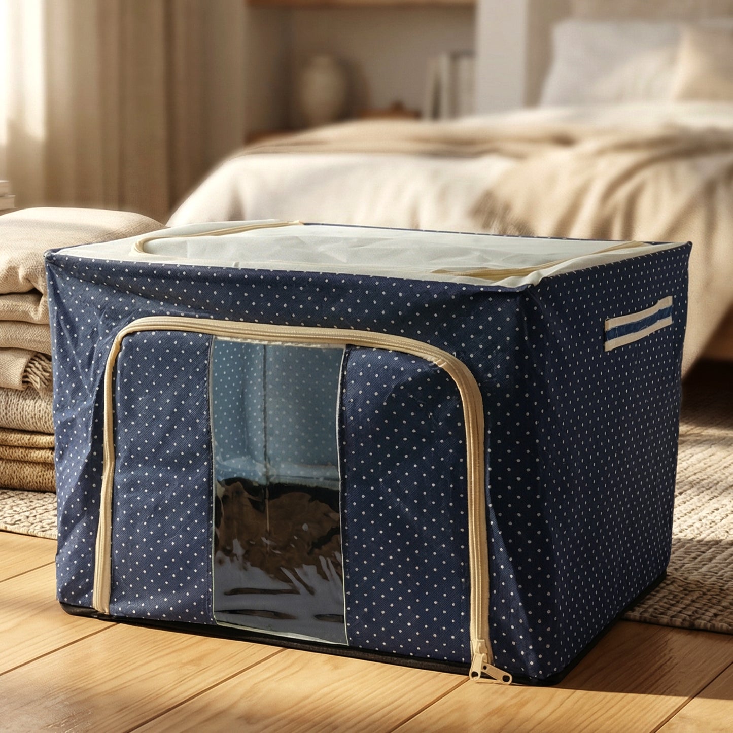 Foldable Cloth Storage Box 50x40 cm - Collapsible Organizer with Zipper - Great Price - Image 3