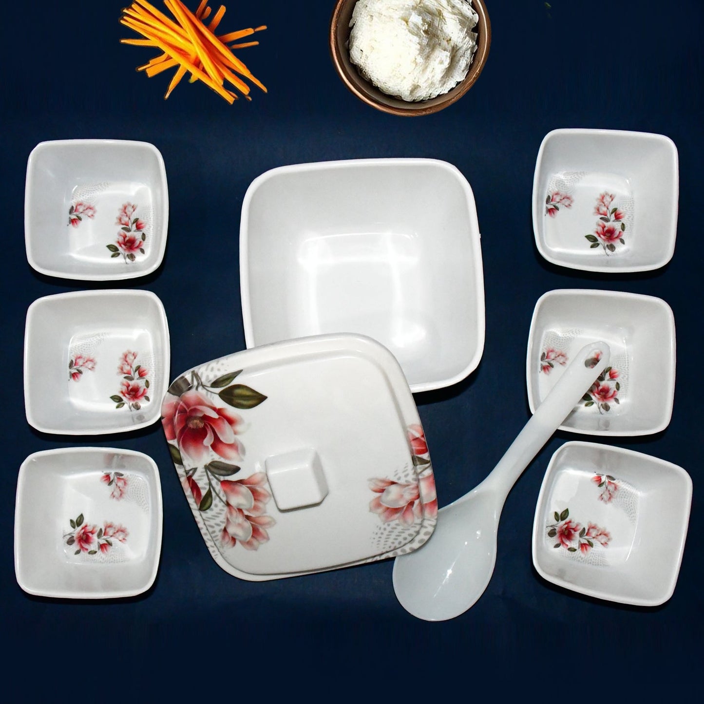 Hector High Quality Dinning Dinner Pudding Set (9 Pcs Set) - Happy Price - Image 2