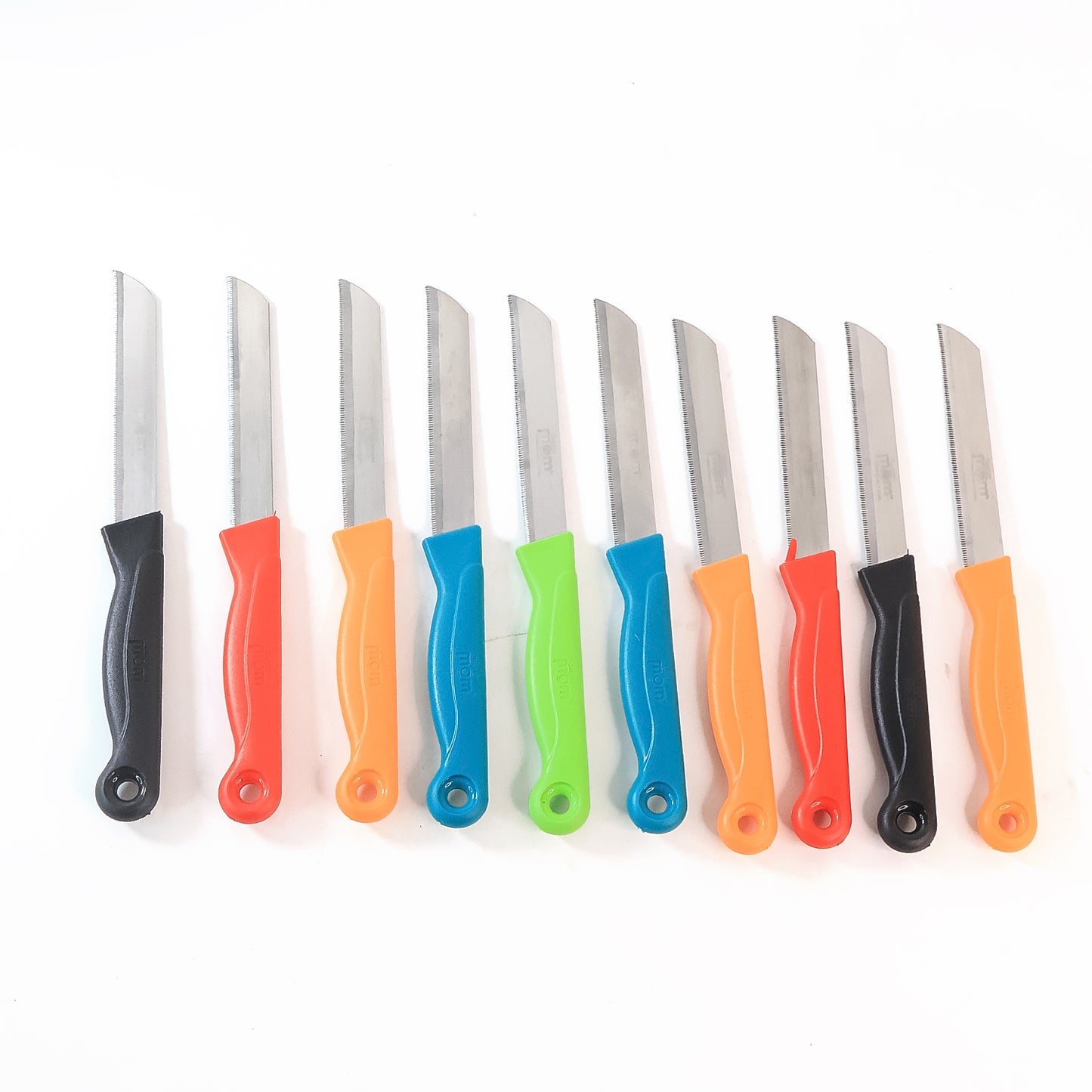 10 Piece Stainless Steel Kitchen Knife Set with Laser-Cut Blades and Ergonomic Plastic Handles - Happy Price - Image 2