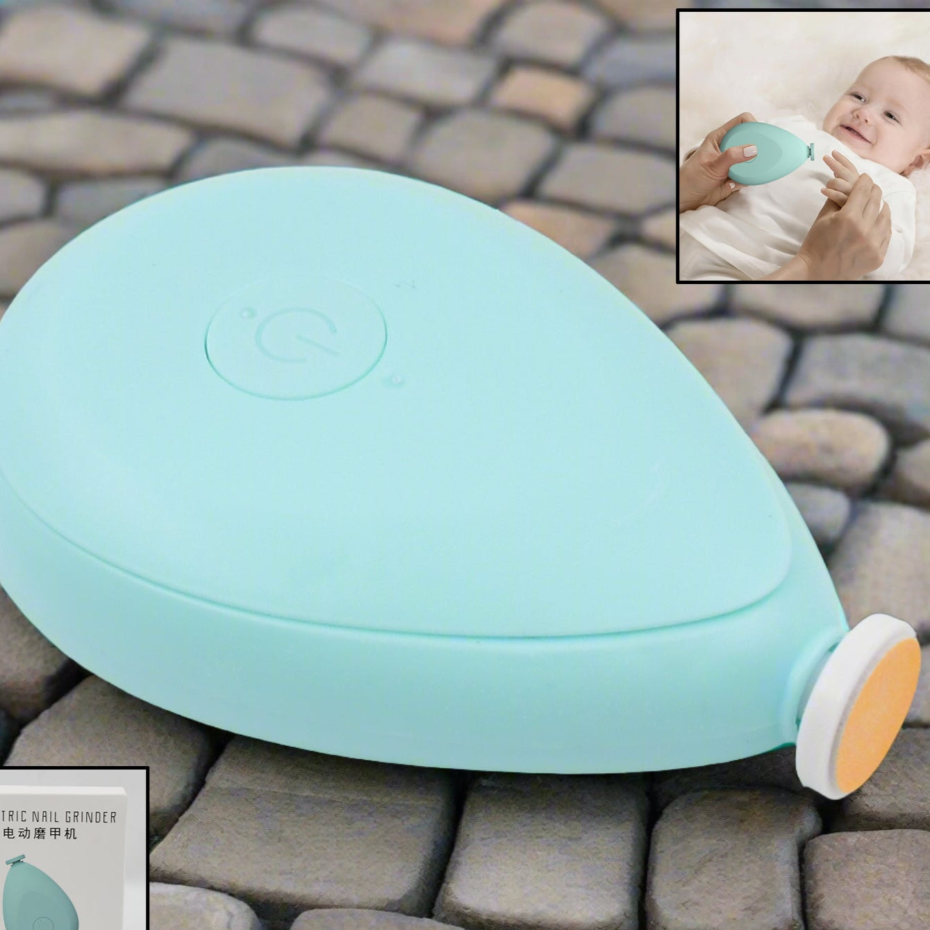 Baby Electric Nails Grinder Kits Safe (1 Pc Mix Color With 4 Grinding Heads) - Happy Price - Image 1