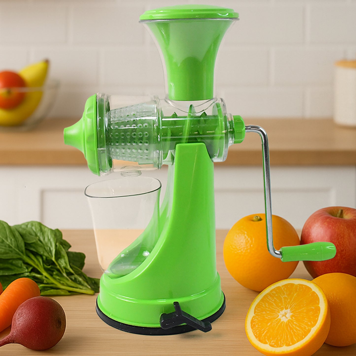 Manual Hand Press Fruit & Vegetable Juicer - Heavy Duty Plastic with Steel Handle - Happy Price - Image 6