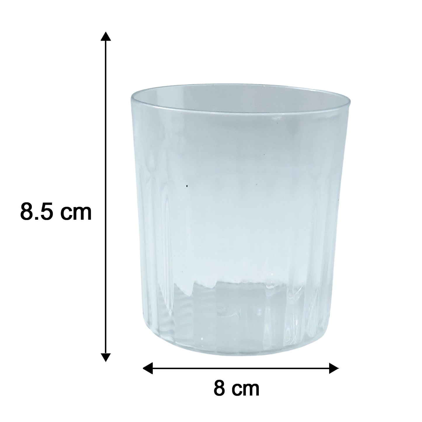Set of 6 Transparent Drinking Glasses, 300 ML Each, Ribbed Design - Great Price - Image 5