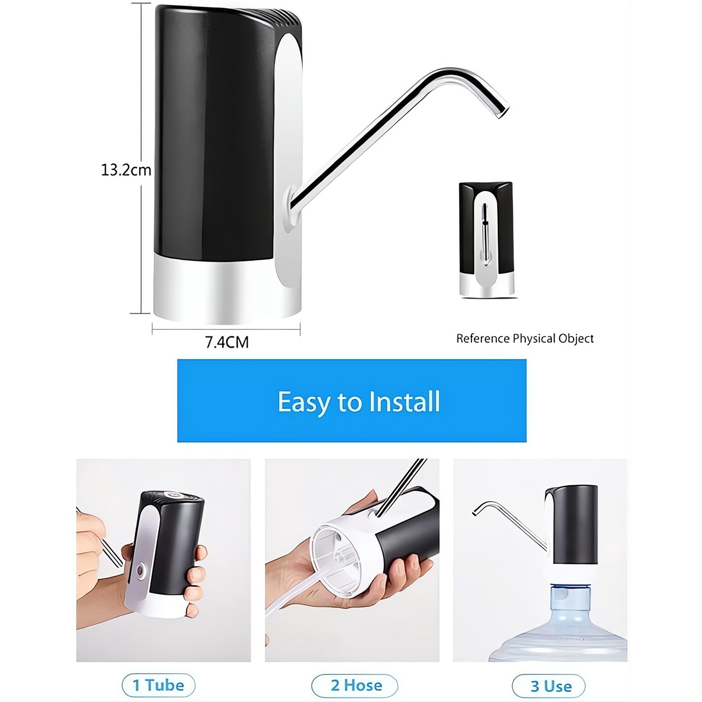 USB Rechargeable Electric Water Pump for Bottles - Automatic Drink Dispenser - Happy Price - Image 3