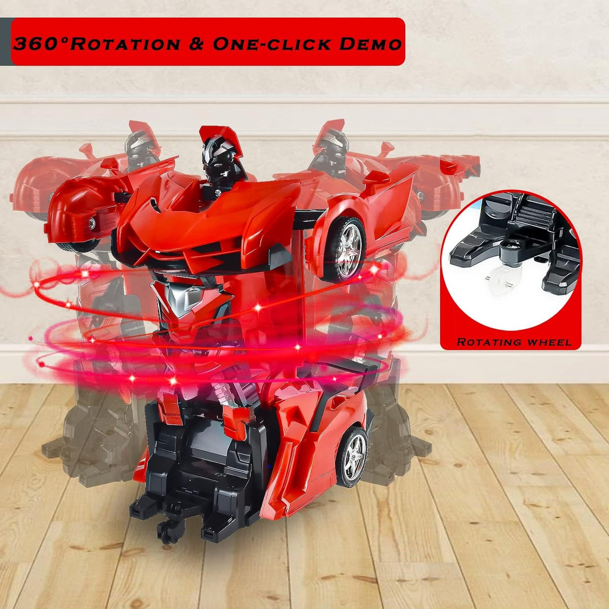 2 In 1 Automatic Robot Converted Remote Control Car With Light Scale 360drifting Deformation Robot Car Toy Kids Boys Robot Convertunique Toy For Boys (1 Pc) - Happy Price - Image 5