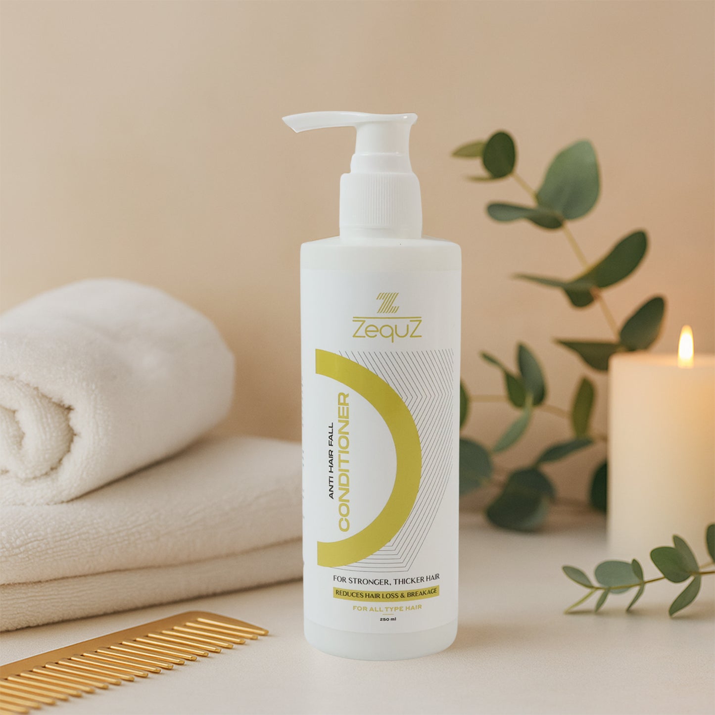 Zequz Anti Hair Fall Conditioner - 250 ML Bottle for Stronger, Smoother Hair - Happy Price - Image 6