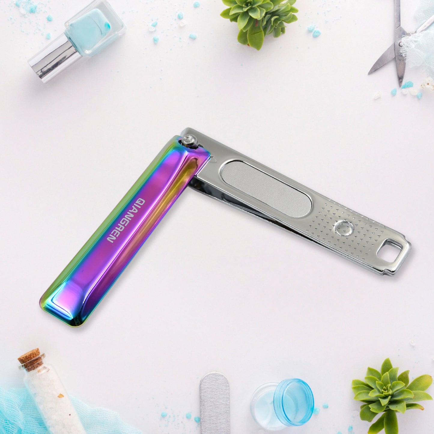 Stainless Steel Folding Portable Large Nail Clippers With Nail File (1 Pc Mix Design) - Happy Price - Image 3